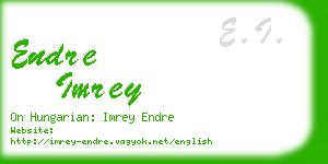 endre imrey business card